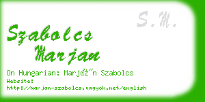 szabolcs marjan business card